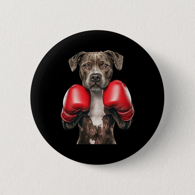 American Staffordshire Terrier Boxen  Button (Vorderseite)