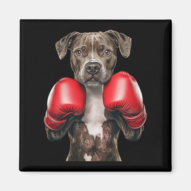 American Staffordshire Terrier Boxing Magnet (Vorne)