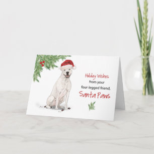 American Staffordshire Terrier Christmas From Dog Karte