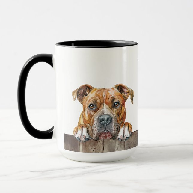 American Staffordshire Terrier Dog Tasse (Links)