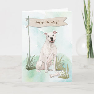 American Staffordshire Terrier Dog Under Birthday Karte