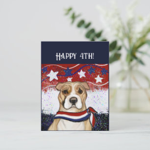 AMERICAN STAFFORDSHIRE TERRIER FEIERTAGSPOSTKARTE
