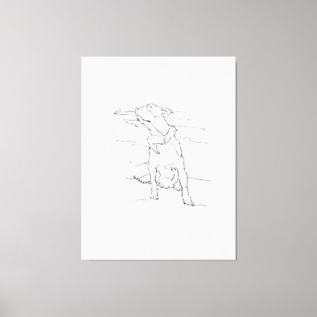 American Staffordshire Terrier Illustration Leinwanddruck (Vorderseite)