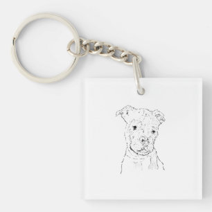 American Staffordshire Terrier Illustration Schlüsselanhänger