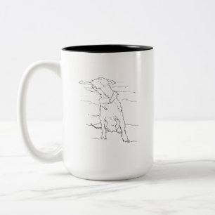 American Staffordshire Terrier Kaffee Zweifarbige Tasse