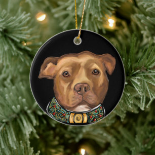 American Staffordshire Terrier Keramik Ornament