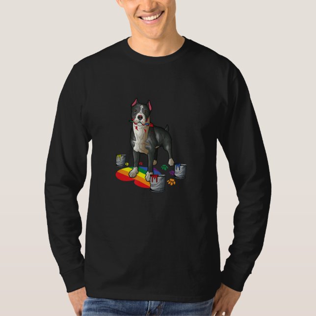 American staffordshire terrier LGBTQ amstaff T-Shirt (Vorderseite)