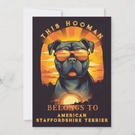 American Staffordshire Terrier Parent Personalisie Ankündigung