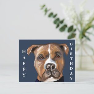 AMERICAN STAFFORDSHIRE TERRIER  POSTKARTE