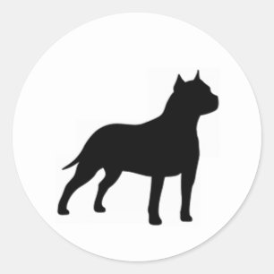 American Staffordshire Terrier Runder Aufkleber