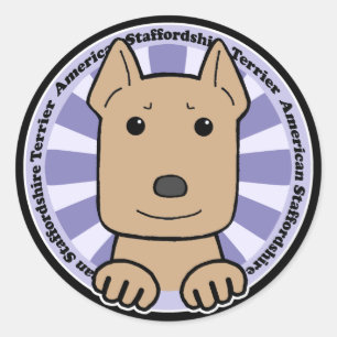 American Staffordshire Terrier Runder Aufkleber