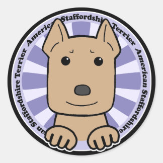 American Staffordshire Terrier Runder Aufkleber