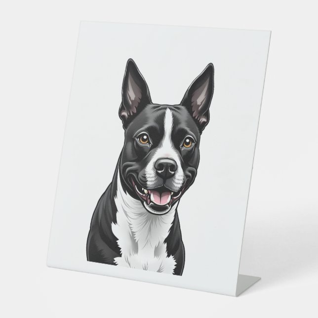 American Staffordshire Terrier Sockelschild (Vorderseite)