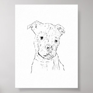American Staffordshire Terrier Wandkunst-Dekor Poster