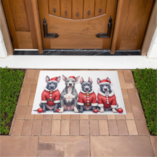 American Staffordshire Terrier Weihnachtskleid Fußmatte