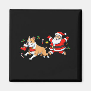 American Staffordshire Terrier Weihnachtsmann Stie Magnet