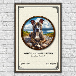 American Staffordshire Terrier Zoologie-Serie Poster