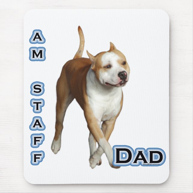 American Staffordshire Vater 4 Mousepad (Vorne)
