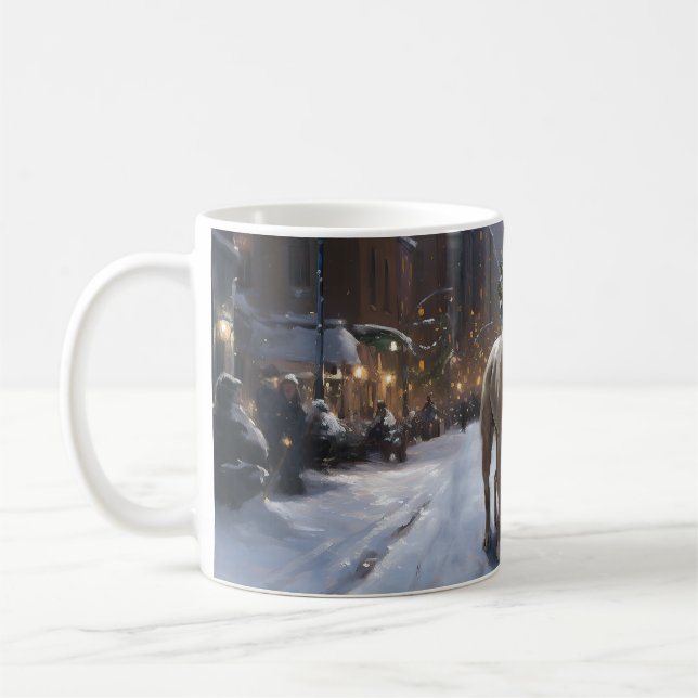American Staffordshire Weihnachtsfeiertage Kaffeetasse (Links)
