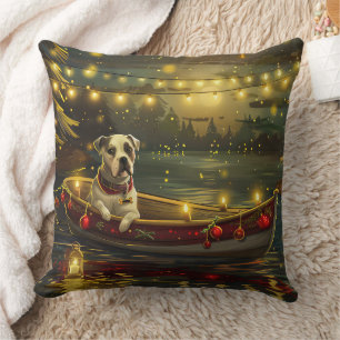 American Staffordshire Weihnachtsfestreise Kissen
