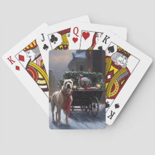 American Staffordshire Weihnachtsfestzeit Spielkarten