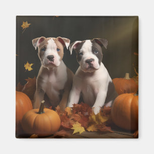 American Staffordshire Welpe Autumn Delight Magnet