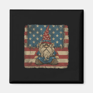 American Star Stripes 4. Juli Shirt Gnome Wome Magnet