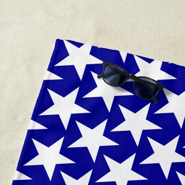 American Stars Pattern 4. Juli Patriotic Custom Strandtuch (Beispiel)