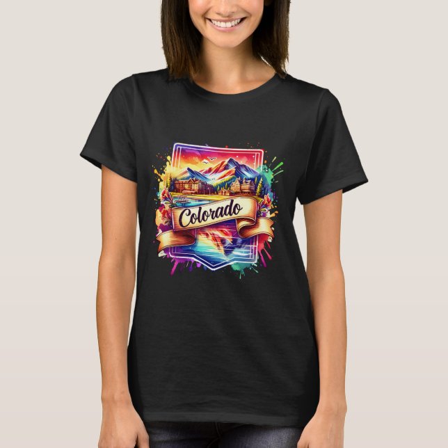 American State Map T-Shirts - Colorado USA map (Vorderseite)