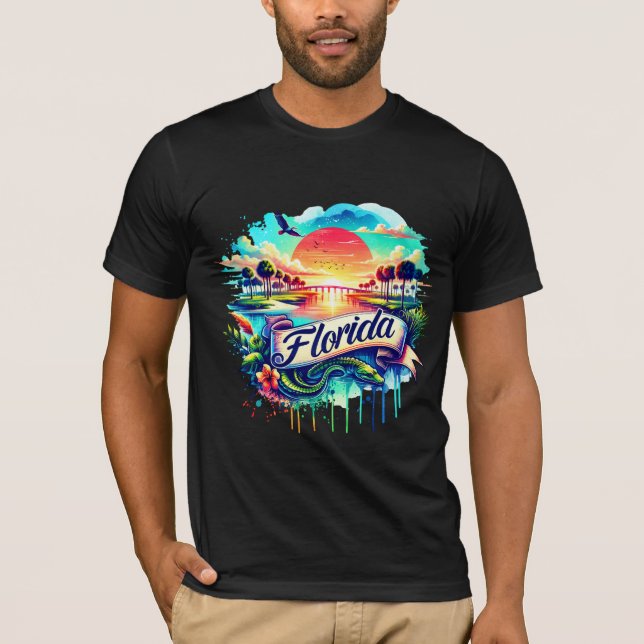American State Map T-Shirts - Florida USA map (Vorderseite)