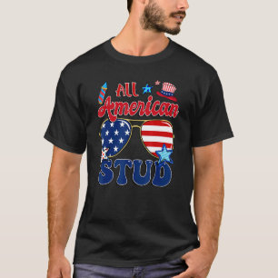 American Stod Sunglasses American Flag 4th of T-Shirt