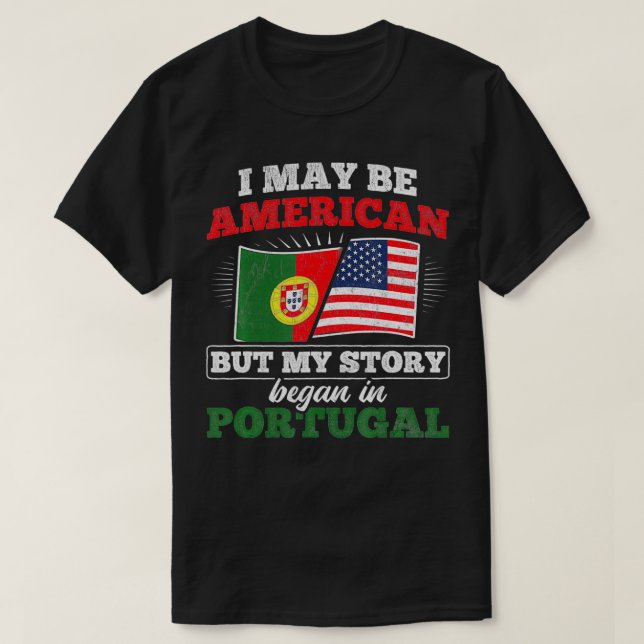 American Story Begin in Portugal  T-Shirt (Design vorne)