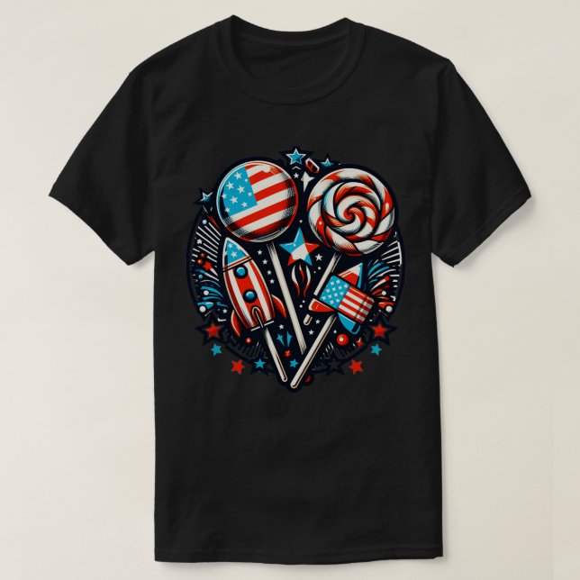 American Summer Vibes 4. Juli Feierlichkeiten mit T-Shirt (Design vorne)