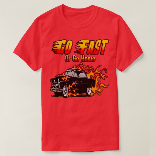 American Super Sport Super Car Gasser Race Muscle T-Shirt (Design vorne)