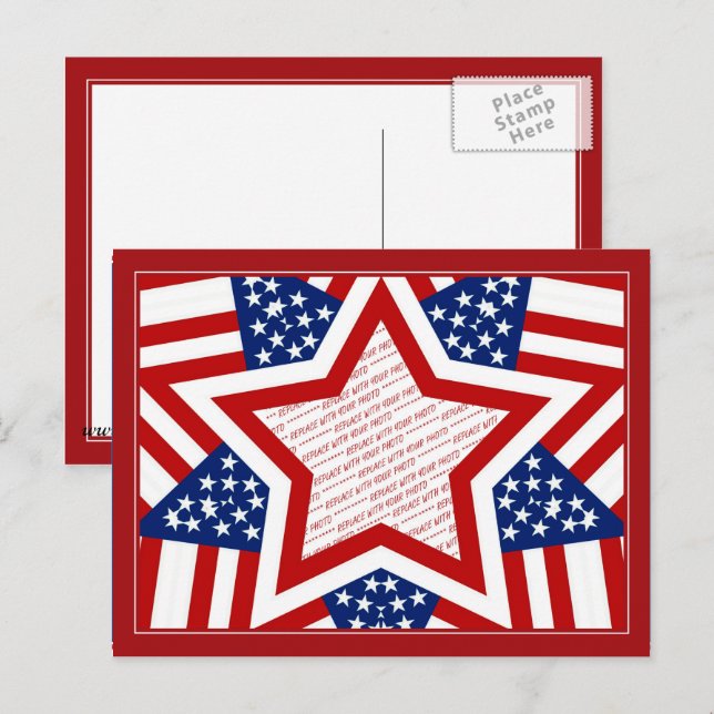 American Super Star Foto Frame Postkarte (Vorne/Hinten)