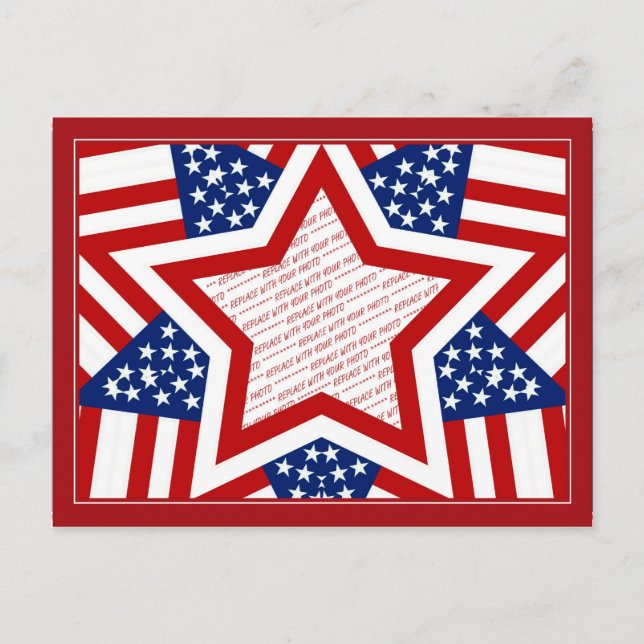 American Super Star Foto Frame Postkarte (Vorderseite)