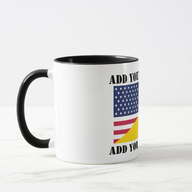 American support towards Ukraine Throw Pillow Tasse (Links)