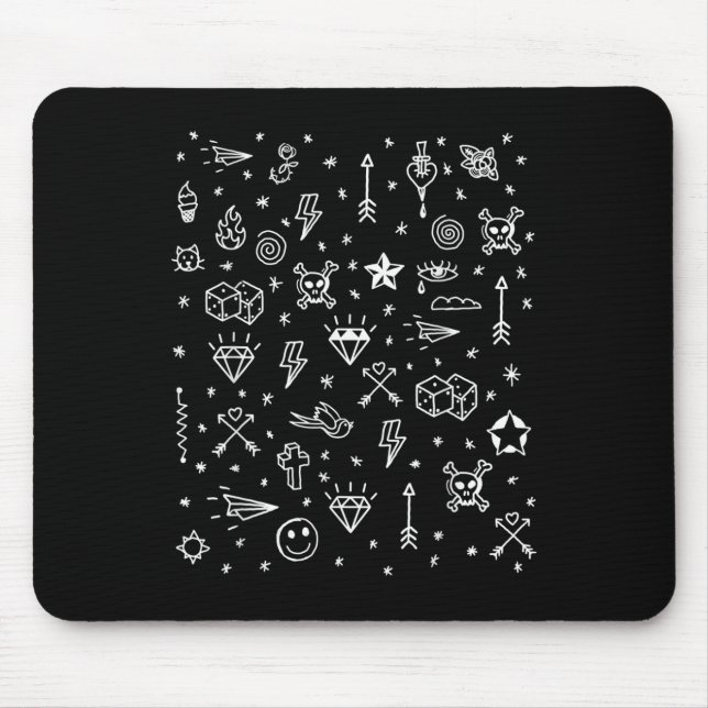 American Tattoo Flash, Traditional Tattoo Designs Mousepad (Vorne)