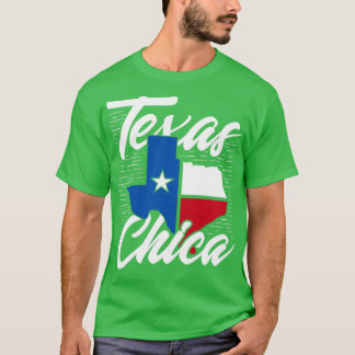 American Texas Chica Flag Texan T-Shirt