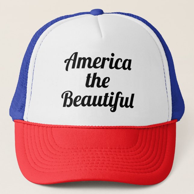 "American the Beautiful" LKW-Hut Truckerkappe (Vorderseite)