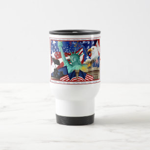 American Themed Travel Mug Template Reisebecher