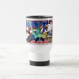 American Themed Travel Mug Template Reisebecher