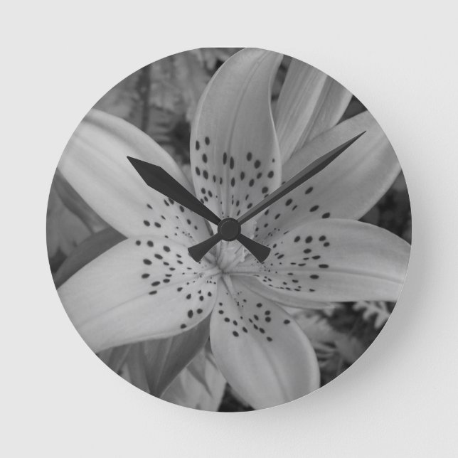 American Tiger Lily Runde Wanduhr (Vorderseite)