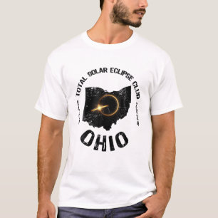 American Total Solar Eclipse Ohio 2024 Retro Staat T-Shirt