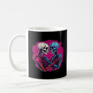 American Traditional Skeleton Holding Hands Tattoo Kaffeetasse