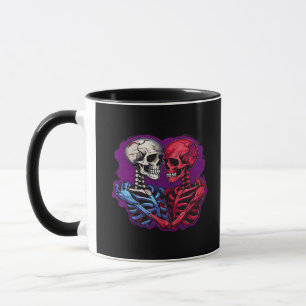 American Traditional Skeleton Holding Hands Tattoo Tasse