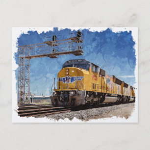 American Train Postcard Postkarte