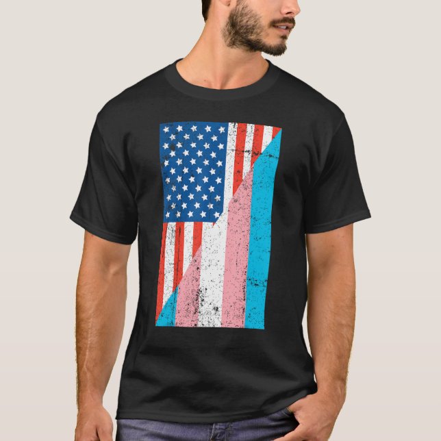 American Transgender Flag Transgender T-Shirt (Vorderseite)