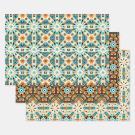American Tribal Native Seamless Pattern Set Nr. 1 Geschenkpapier Set