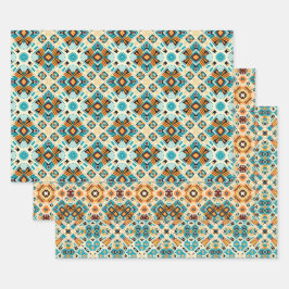 American Tribal Native Seamless Pattern Set Nr. 3 Geschenkpapier Set